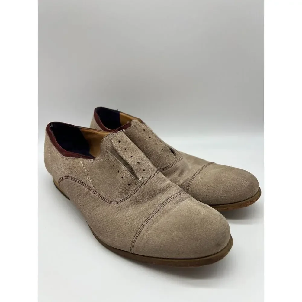 Robert Graham Men Palos Verdes Beige Oxford Shoe US 12D RARE